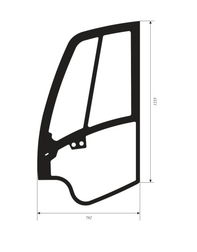 szyba drzwi JCB 8080, 8085 827/80235