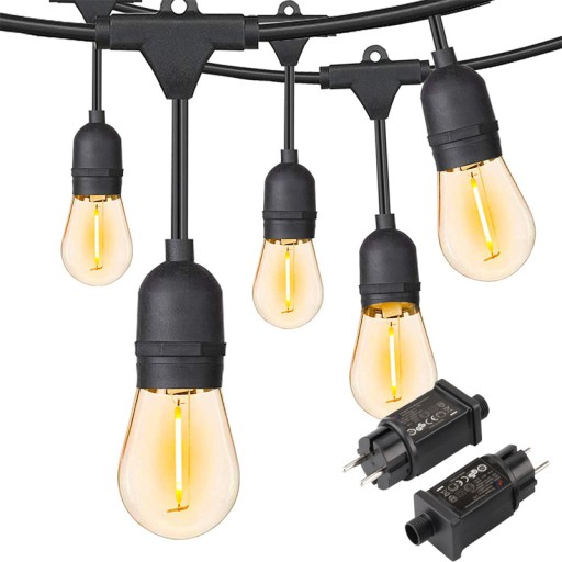 GIRLANDA ŻARÓWKOWA LED S14 E27 LAMPKA DO DEKORACJI OGRODU - 7.5M - 8SZT