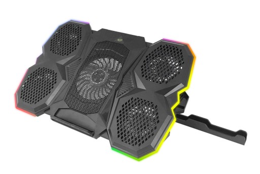 PODSTAWKA PODKŁADKA CHŁODZĄCA POD LAPTOP LAPTOPA 15.6 GAMING LED RGB BREVA