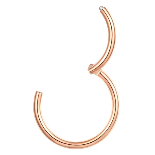 KÓŁKO CLICKER RING RÓŻOWE ZŁOTO STAL 316L 1,2/8 mm
