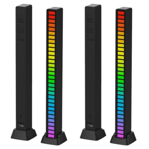 2X Smart LED Light Bars,RGB Music Level Indicator