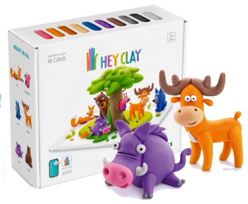 HEY CLAY MASA PLASTYCZNA CIASTOLINA ZWIERZĘTA LEŚN