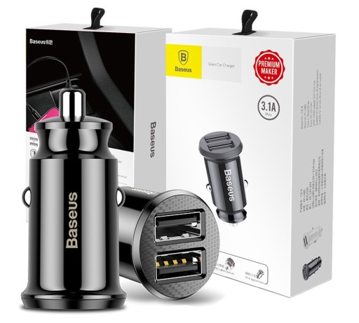 BASEUS ŁADOWARKA SAMOCHODOWA SZYBKA 2x USB 3.1A