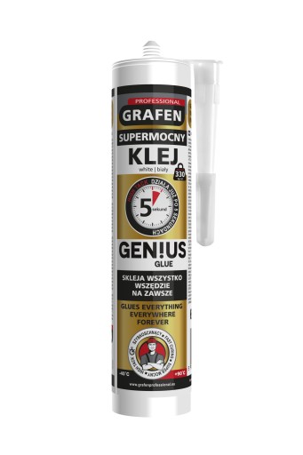 Klej uszczelniacz BIAŁY a'la mamut Genius Glue 5 sekund super mocny Grafen.