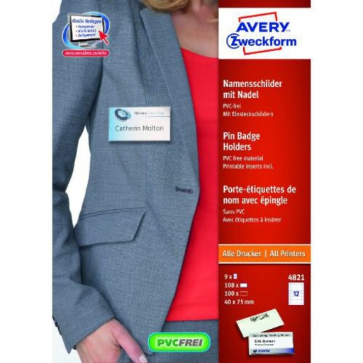 IDENTYFIKATOR Z AGRAFKĄ 100SZT + ETYKIETY HOLDER