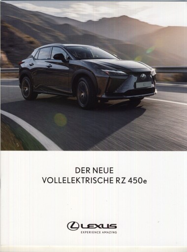 Lexus RZ 450e prospekt model 2023 rzadki