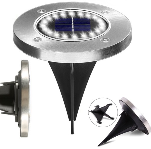 Lampa solarna disk light lampki 16 LED