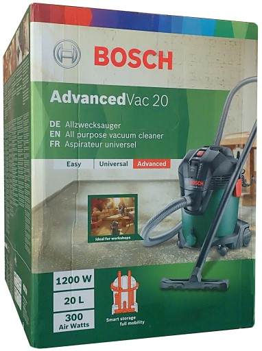 Odkurzacz Przemysłowy Warsztatowy 20L Bosch AdvancedVac 20 1200W 06033D1200