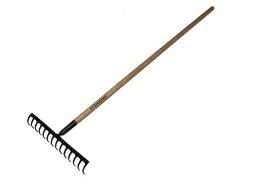 Fiskars GRABIE grabki 12-ZĘBNE drewniany trzonek 1,6m 1014811