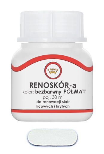 RENOSKÓR FARBA LAKIER DO SKÓRY BEZBARWNY PÓŁMATOWY
