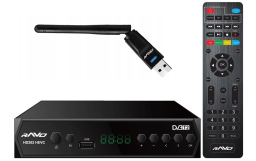 Dekoder/Tuner DVB-T2 Ravo HD202 HEVC z WIFI!!!