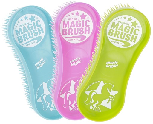 Zestaw oryginalnych szczotek dla konia, koni MAGIC BRUSH Rainbow