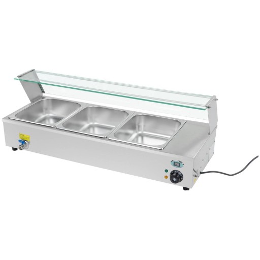 PODGRZEWACZ NASTAWNY NADSTAWKA 1300 W 3 x 1/2 GN