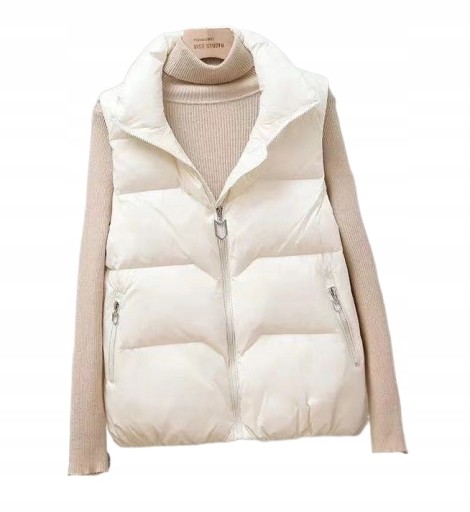 LEKKI PUCHOWY BEZRĘKAWNIK DAMSKI KAMIZELKA,XL