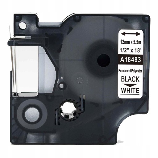 Taśma poliestrowa 12mm do DYMO RHINO 18483 Biała