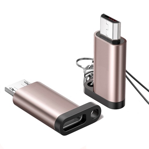 ALUMINIOWY ADAPTER USB MICRO WTYK NA USB-C GNIAZDO