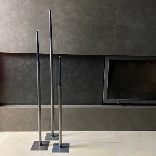 MINIMALISTYCZNY ŚWIECZNIK Z STALI HAMBURG 100 cm