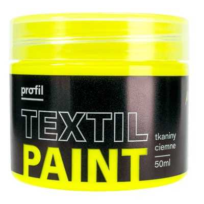Farba do ciemnych tkanin - Żółty fluo - 50 ml