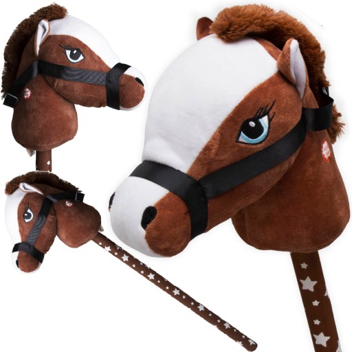 HOBBY HORSE KOŃ NA KIJU patyku GŁOWA KONIA Pluszowa konik DŹWIĘKI