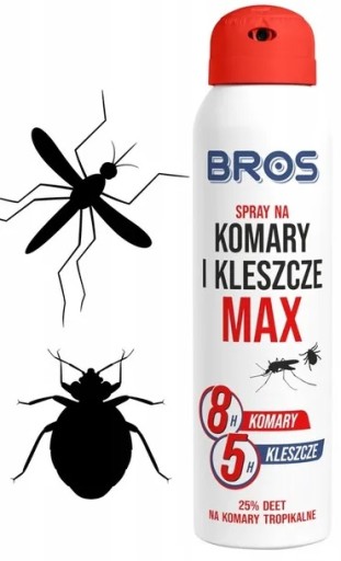 Spray na komary i kleszcze skuteczny MAX BROS 90ml