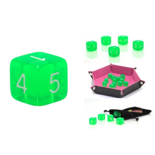 RPG RADIOAKTYWNA KOŚĆ SZEŚCIOŚCIENNA K6 RPG 1,6 CM