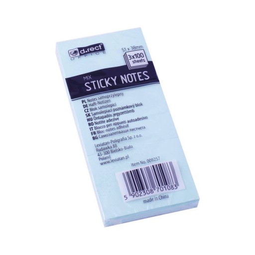 NOTES SAMOPRZYLEPNY d.rect 51x38mm 3x100 kartek NI