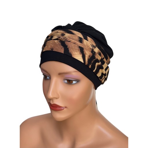 Turban Lena bm-czarny chusta czapka Eva Design
