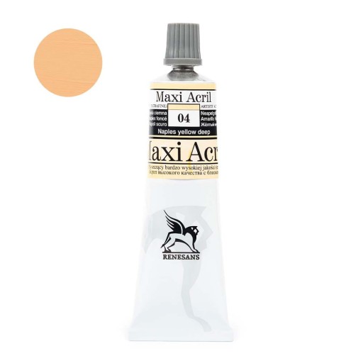 Farba akrylowa Maxi Akryl 60ml 04 Żółć Neapol Dark
