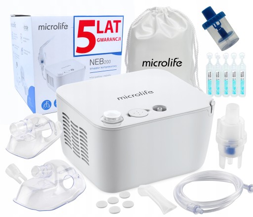 INHALATOR NEBULIZATOR MICROLIFE NEB200 DLA DZIECI I DOROSŁYCH + 2 GRATISY