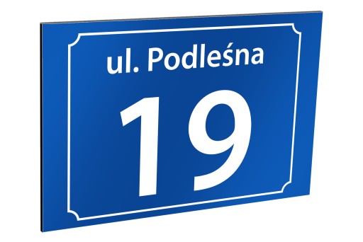 Tablica adresowa z numerem domu 40 x 30 cm