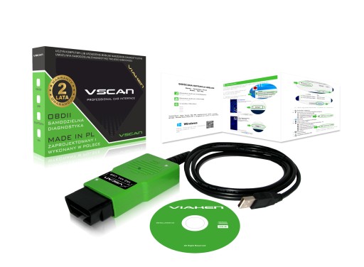 Polski interfejs USB VAG KKL we wtyku OBD2 PL
