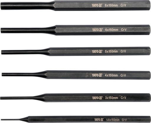 YATO ZESTAW WYBIJAKÓW 1,5-8MM 6 SZTUK