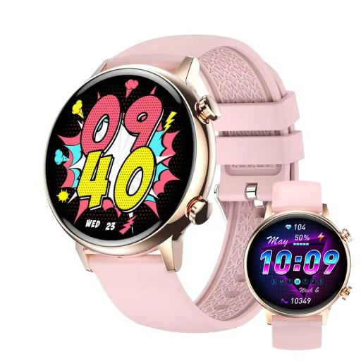 SMARTWATCH DAMSKI ROZMOWY MENU PL RÓŻOWE ZŁOTO