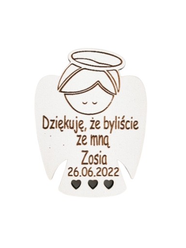 PODZIĘKOWANIE DLA GOŚCI MAGNES KOMUNIA CHRZEST