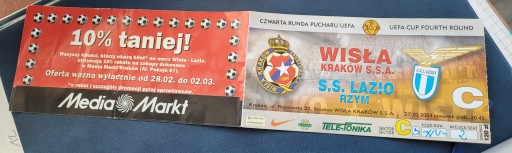 Bilet Wisła Kraków - S.S. Lazio Rzym