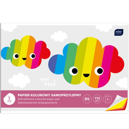 PAPIER KOLOROWY SAMOPRZYLEPNY ZESZYT B4 8 KARTEK