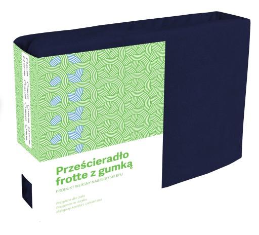 PRZEŚCIERADŁO Z GUMKĄ 160X200 GRANATOWE FROTTE GRANAT BAWEŁNA GĘSTE GRUBE
