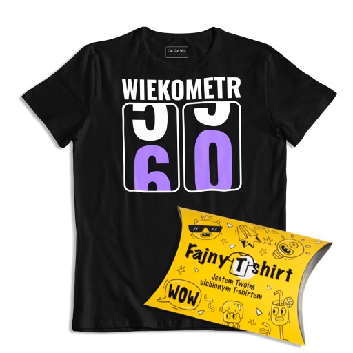 Koszulka na 60 urodziny wiekometr prezent XL