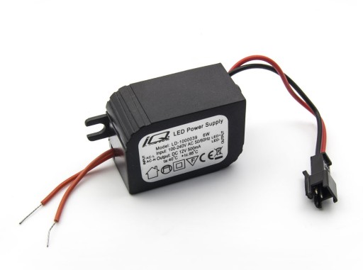 ZASILACZ LED DRIVER 1-6W 12V DC TRANSFORMATOR