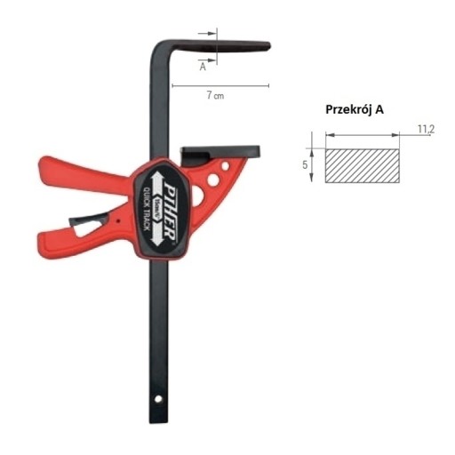 PIHER ŚCISK STOŁOWY QUICK T-TRACK 150MM P52101