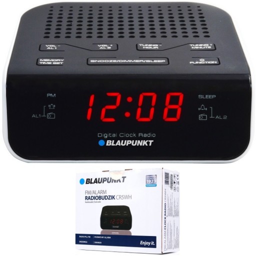 Radiobudzik zegar radio FM BLAUPUNKT CR5WH LCD