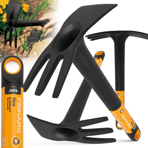 Motyczka Ogrodowa 2w1 Pazurki Grabki Fiskars Solid Do Ziemi Ogrodu Gleby