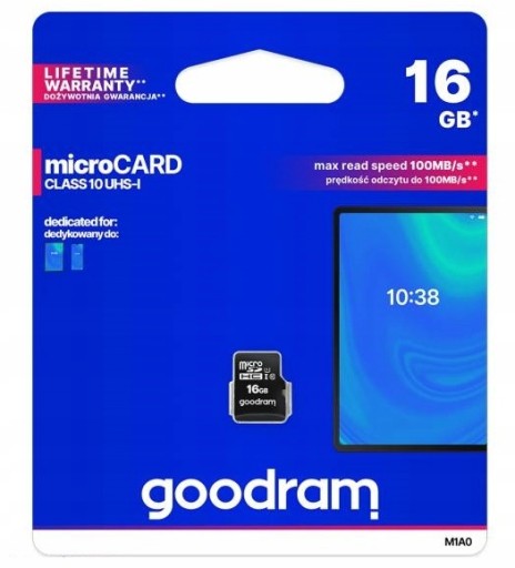KARTA PAMIĘCI GOODRAM 16 GB CLASS 10 / 100 MB/s