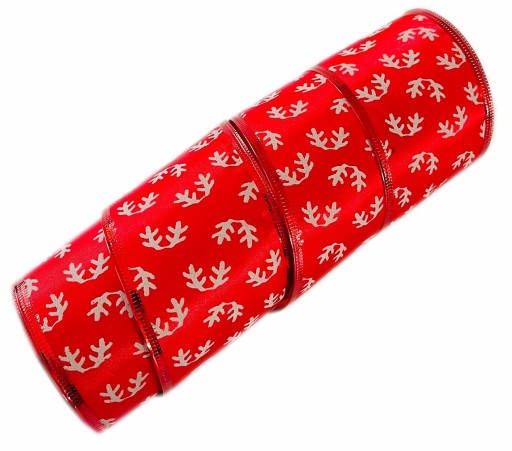 SZEROKA ŚWIĄTECZNA WSTĄŻKA 38mm PREZENTÓW 5m R-cz
