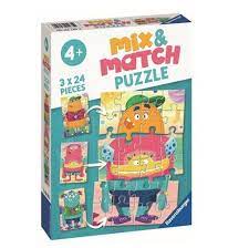 Puzzle Potworki 3x24 Ravensburger Mix&Match