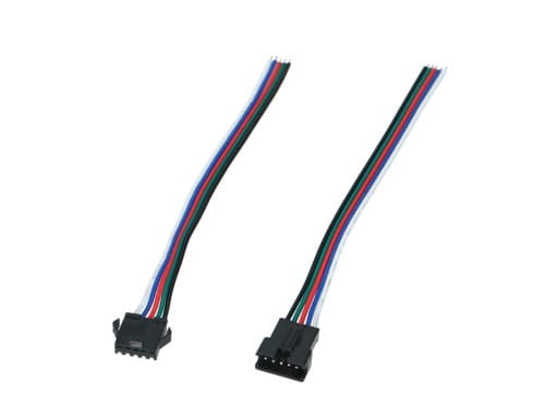 ZŁĄCZKA LED RGBW 5XPIN GNIAZDO + WTYK
