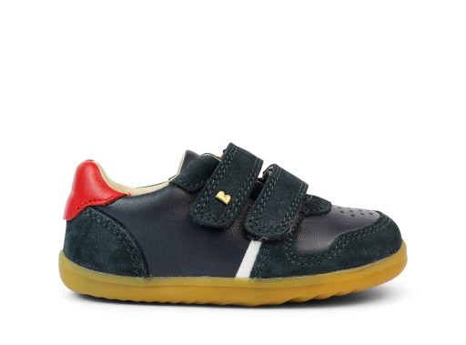 Bobux sneakersy Step up Riley navy + red rzepy 19