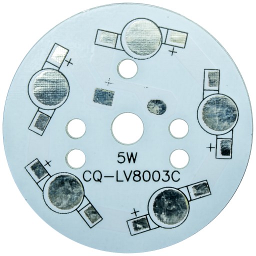 RADIATOR PCB BAZA DLA 5 LED 40mm PŁYTKA 1W 3W 5W