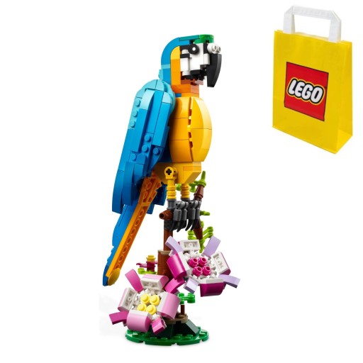 PREZENT LEGO DLA 7, 8 LATKI CREATOR 31136 Egzotyczna papuga + TORBA LEGO