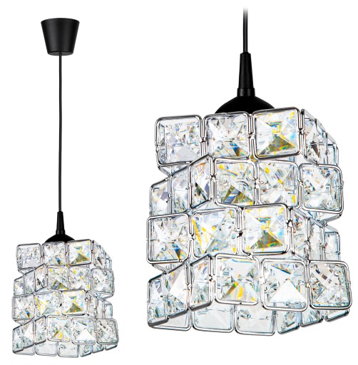 SZKLANA LAMPA WISZĄCA SUFITOWA ŻYRANDOL PLAFON LED